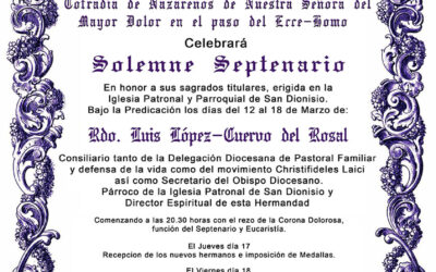 Convocatoria Cultos Cuaresma Marzo 2016